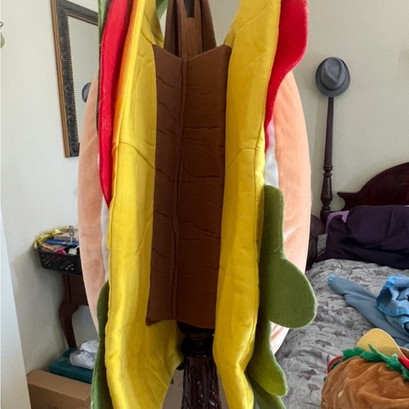 Pottery Barn Kids Cheeseburger Hamburger Halloween Plush 3D Costume sz 4-6 EC - Picture 2 of 5